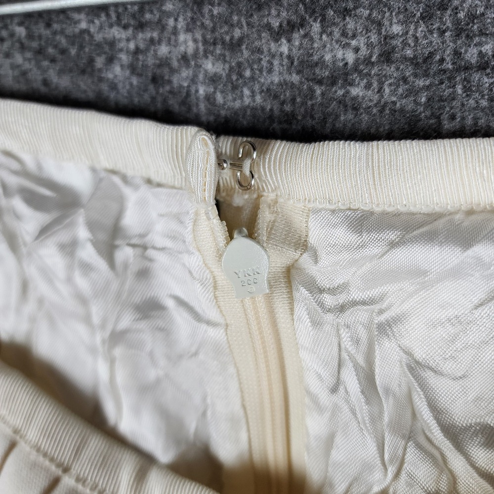 Massimo Dutti Pleated Skirt Women Size 8 Cream Accordion Midi NWT Marks - Picture 9 of 13